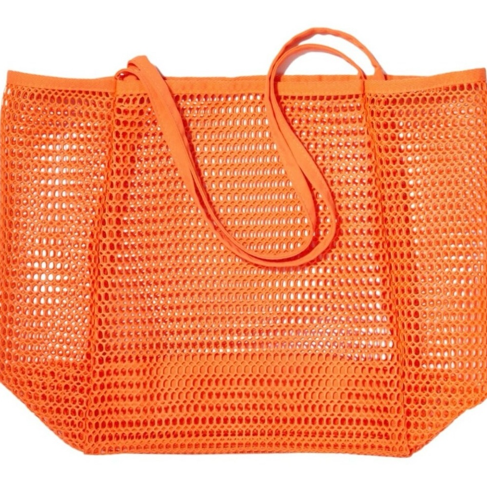 Orange Mesh Tote Bag